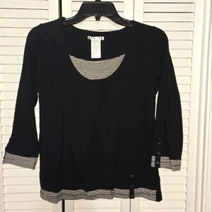 Alison Sheri Women's M  3/4 sleeve Top